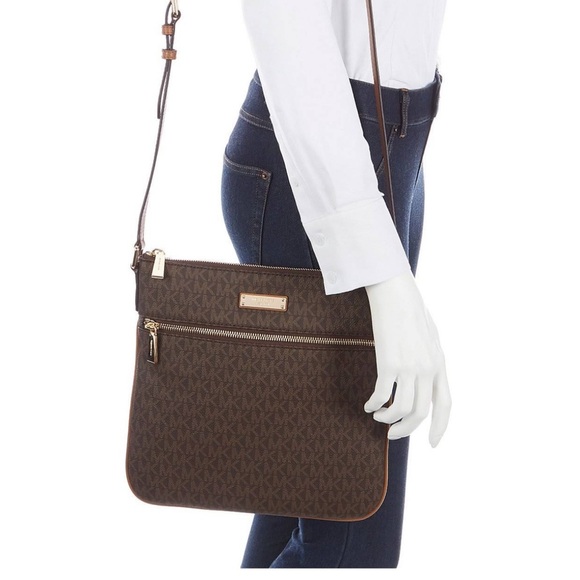 MICHAEL Michael Kors Handbags - MICHAEL KORS Women’s Handbag Crossbody Logo Bag Brown Acorn AUTHENTIC